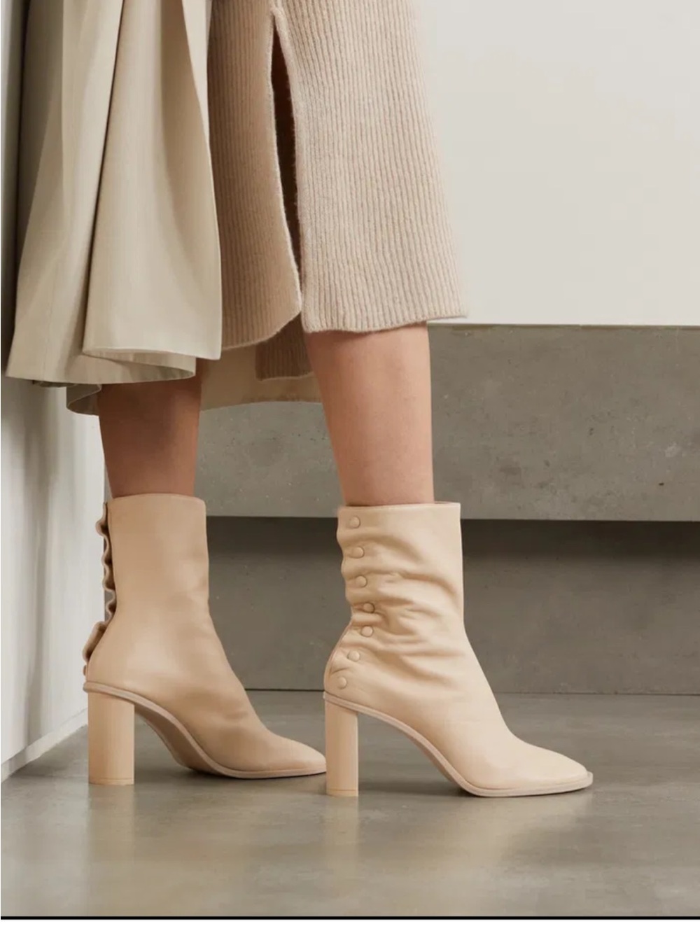 THE ROW teatime buttoned booties sz41 Women's Beige  Ankle Bootie